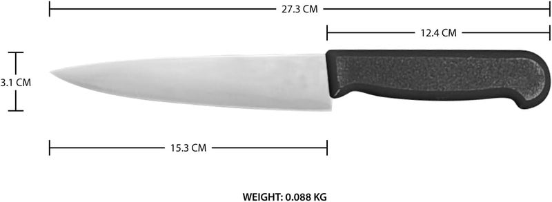 Kitchen Master 6 Inch Stainless Steel Professional Chef Knife (Black) | NSF Certified Cook’s Knife - Image 2